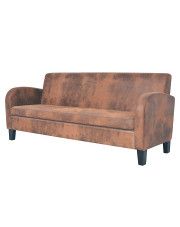 Trzyosobowa sofa Mayor 3X - brązowa w sklepie Edinos.pl