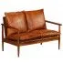 Szczegółowe zdjęcie nr 11 produktu Elegancka skórzana sofa Canes - brązowa