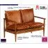Fotografia Elegancka skórzana sofa Canes - brązowa z kategorii Kanapy i sofy