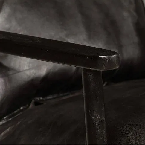 Szczegółowe zdjęcie nr 10 produktu Elegancka skórzana sofa Canes - czarna