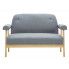 Fotografia Tapicerowana sofa 2-osobowa Eureka 2G - jasny szary  z kategorii Tanie kanapy i sofy