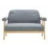 Fotografia Tapicerowana sofa 2-osobowa Eureka 2G - jasny szary  z kategorii Tanie kanapy i sofy