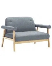 Tapicerowana sofa 2-osobowa Eureka 2G - jasny szary  w sklepie Edinos.pl