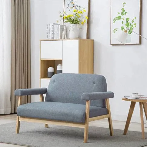 Szczegółowe zdjęcie nr 6 produktu Tapicerowana sofa 2-osobowa Uxis 2G - jasny szary