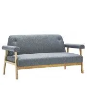 Tapicerowana sofa 3-osobowa Eureka 3G - jasny szary w sklepie Edinos.pl