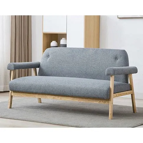 Fotografia Tapicerowana sofa 3-osobowa Uxis 3G - jasny szary z kategorii Kanapy i sofy
