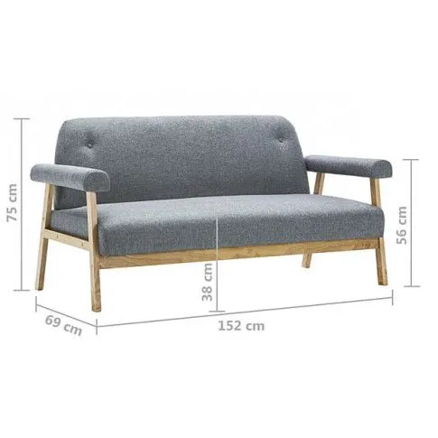 Szczegółowe zdjęcie nr 7 produktu Tapicerowana sofa 3-osobowa Uxis 3G - jasny szary