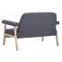 Szczegółowe zdjęcie nr 5 produktu Materiałowa sofa 2-osobowa Eureka 2D - ciemnoszara