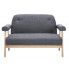 Szczegółowe zdjęcie nr 4 produktu Materiałowa sofa 2-osobowa Eureka 2D - ciemnoszara