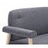 Szczegółowe zdjęcie nr 8 produktu Materiałowa sofa 2-osobowa Eureka 2D - ciemnoszara