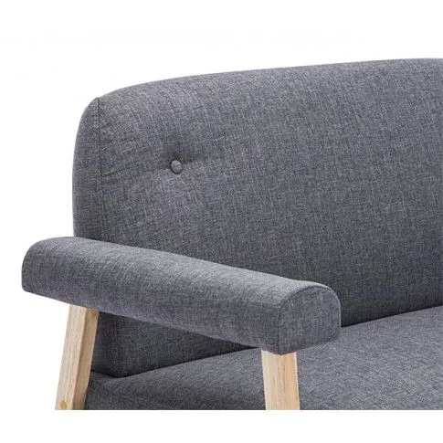 Szczegółowe zdjęcie nr 8 produktu Materiałowa sofa 2-osobowa Uxis 2D - ciemnoszara