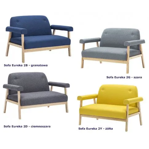 Szczegółowe zdjęcie nr 10 produktu Materiałowa sofa 2-osobowa Uxis 2D - ciemnoszara