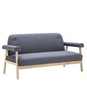 3-osobowa sofa materiałowa Eureka 3D - ciemnoszara w sklepie Edinos.pl