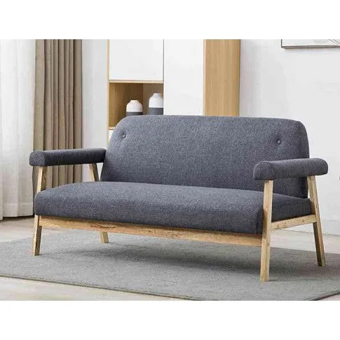 Szczegółowe zdjęcie nr 5 produktu 3-osobowa sofa materiałowa Uxis 3D - ciemnoszara