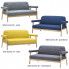 Szczegółowe zdjęcie nr 8 produktu 3-osobowa sofa materiałowa Eureka 3D - ciemnoszara