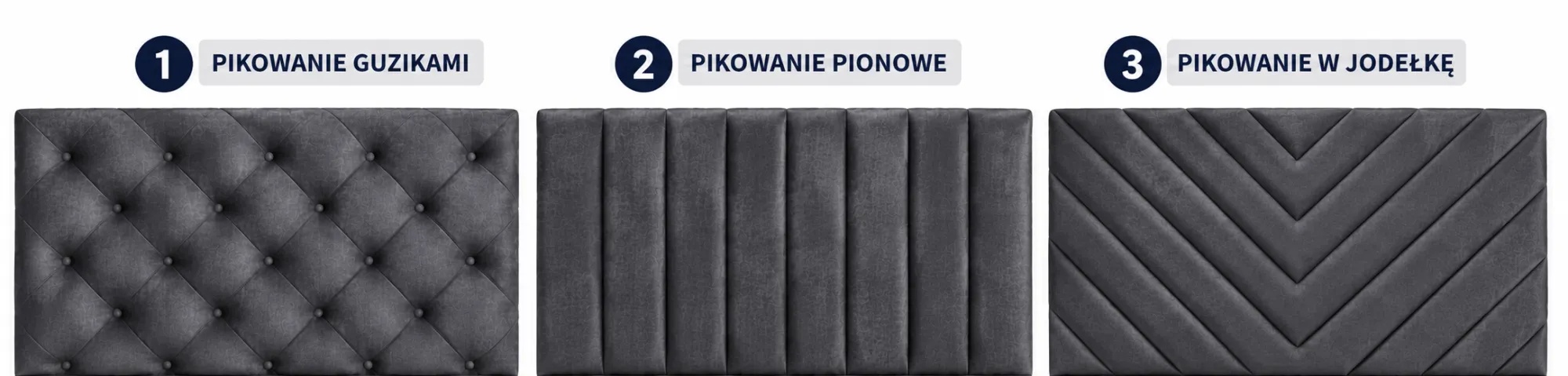 Rodzaje zagłówków łóżka welurowego Diermo