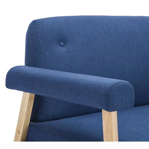 Szczegółowe zdjęcie nr 5 produktu Tapicerowana sofa 3-osobowa Uxis 3B - granatowa