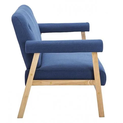 Szczegółowe zdjęcie nr 6 produktu Tapicerowana sofa 3-osobowa Uxis 3B - granatowa