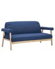 Tapicerowana sofa 3-osobowa Eureka 3B - granatowa w sklepie Edinos.pl