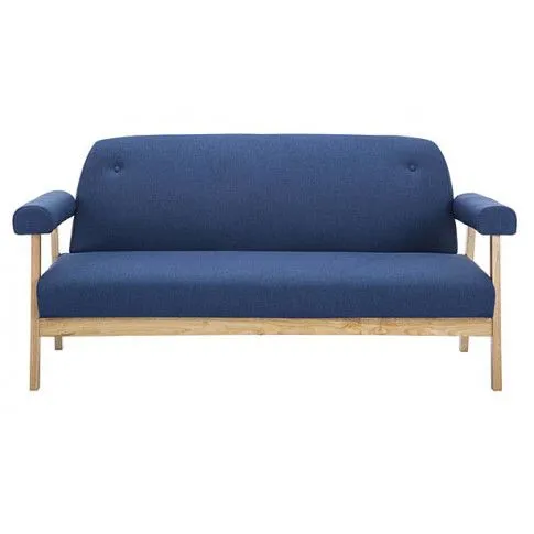 Szczegółowe zdjęcie nr 7 produktu Tapicerowana sofa 3-osobowa Uxis 3B - granatowa