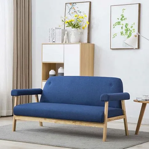Fotografia Tapicerowana sofa 3-osobowa Uxis 3B - granatowa z kategorii Kanapy i sofy