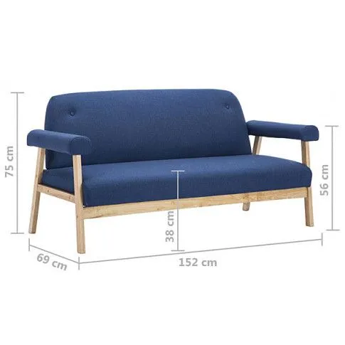 Szczegółowe zdjęcie nr 8 produktu Tapicerowana sofa 3-osobowa Eureka 3B - granatowa