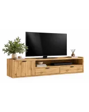 Podwieszana szafka pod TV 150 cm hikora naturalna - Herioz 11X w sklepie Edinos.pl
