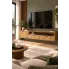 Skandynawski salon z szafką rtv hikora naturalna Herioz 11X
