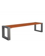 Miejska ławka z drewnianym siedziskiem Norin 3X Gray 180cm - 8 kolorów  w sklepie Edinos.pl
