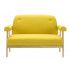 Szczegółowe zdjęcie nr 4 produktu Sofa 2-osobowa materiałowa Eureka 2Y - żółta