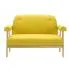 Szczegółowe zdjęcie nr 4 produktu Sofa 2-osobowa materiałowa Uxis 2Y - żółta