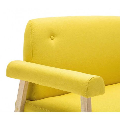 Szczegółowe zdjęcie nr 5 produktu Sofa 2-osobowa materiałowa Eureka 2Y - żółta