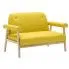 Zdjęcie produktu Sofa 2-osobowa materiałowa Uxis 2Y - żółta.