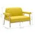 Szczegółowe zdjęcie nr 6 produktu Sofa 2-osobowa materiałowa Uxis 2Y - żółta
