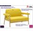 Zdjęcie sofa 2-osobowa materiałowa Eureka 2Y - żółta - sklep Edinos.pl