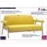 Zdjęcie tapicerowana sofa 3-osobowa Eureka 3Y - żółta - sklep Edinos.pl