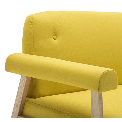 Szczegółowe zdjęcie nr 4 produktu Tapicerowana sofa 3-osobowa Eureka 3Y - żółta