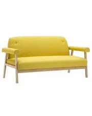 Tapicerowana sofa 3-osobowa Eureka 3Y - żółta w sklepie Edinos.pl