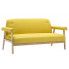 Zdjęcie produktu Tapicerowana sofa 3-osobowa Eureka 3Y - żółta.
