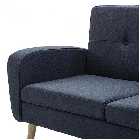 Ciemnoszara sofa pikowana Anita 3Q