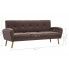 Elegancka sofa pikowana Anita 3Q, brązowa