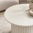 Szczegółowe zdjęcie nr 4 produktu Stolik kawowy NUBO Kaszmir 60 cm okrągły ryflowany ze schowkiem 60x60x45 cm