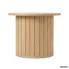 Fotografia Stolik kawowy NUBO Naturalne Drewno 48 cm okrągły ryflowany 48x48x42 cm z kategorii Meble