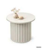 Stolik kawowy NUBO Kaszmir 48 cm okrągły ryflowany 48x48x42 cm w sklepie Edinos.pl