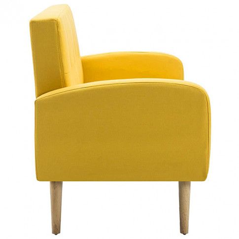 Żółta sofa pikowana Anita 3Q