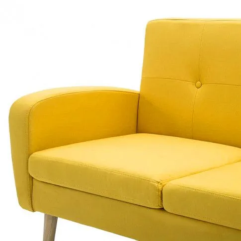 Żółta sofa pikowana Anita 3Q