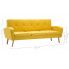 Żółta sofa pikowana Anita 3Q