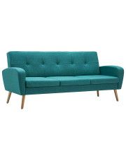 Trzyosobowa sofa pikowana zielona - Anita 3Q w sklepie Edinos.pl