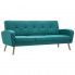 Trzyosobowa sofa pikowana zielona - Anita 3Q