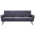 Jasnoszara sofa pikowana Anita 3Q